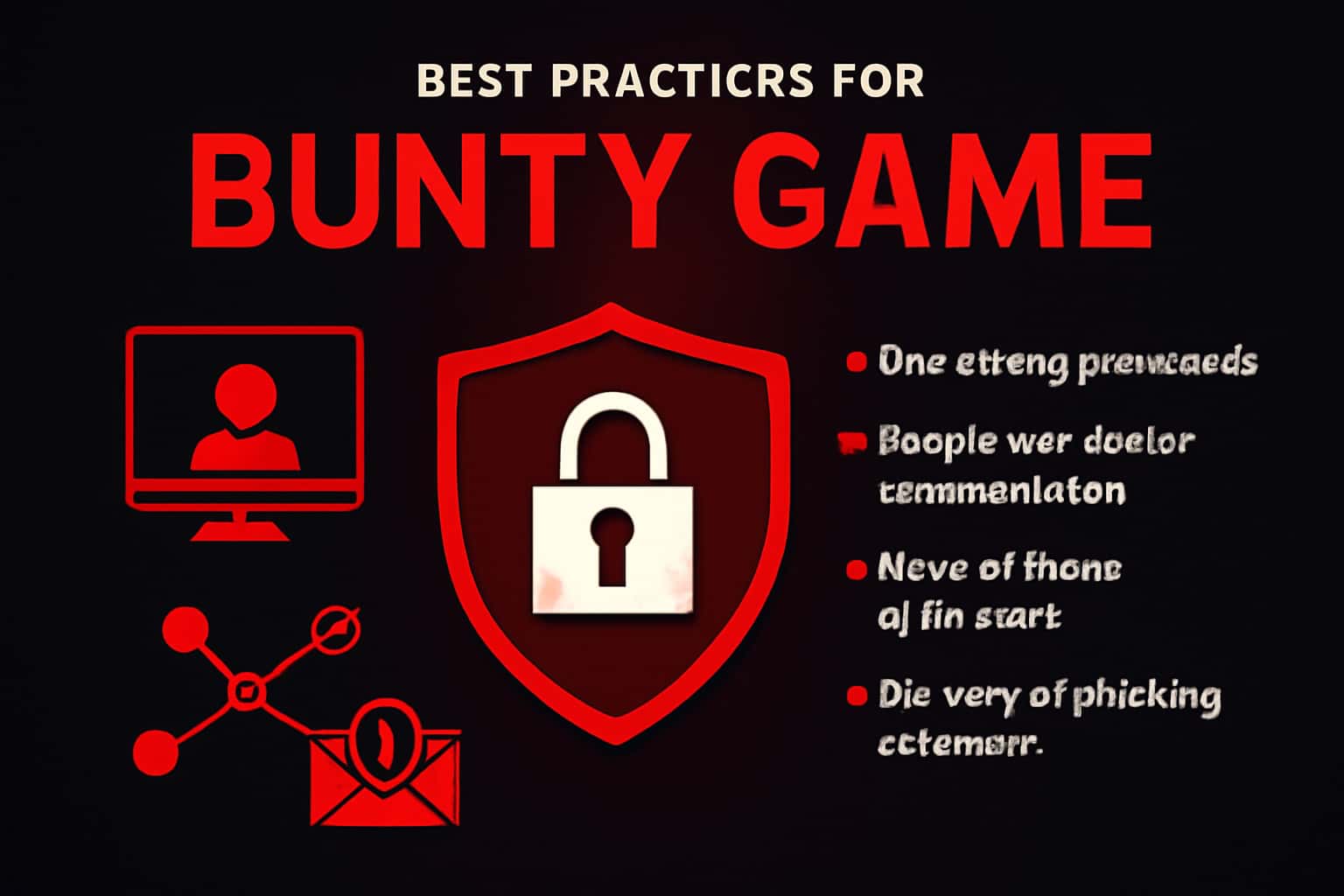 An informative image portraying best practices for Bunty Game security.
