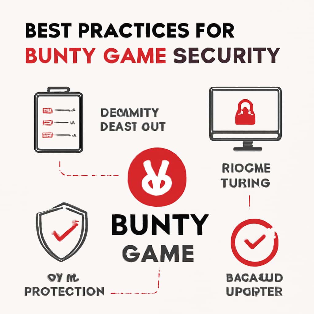 An educational illustration on Bunty Game security practices.