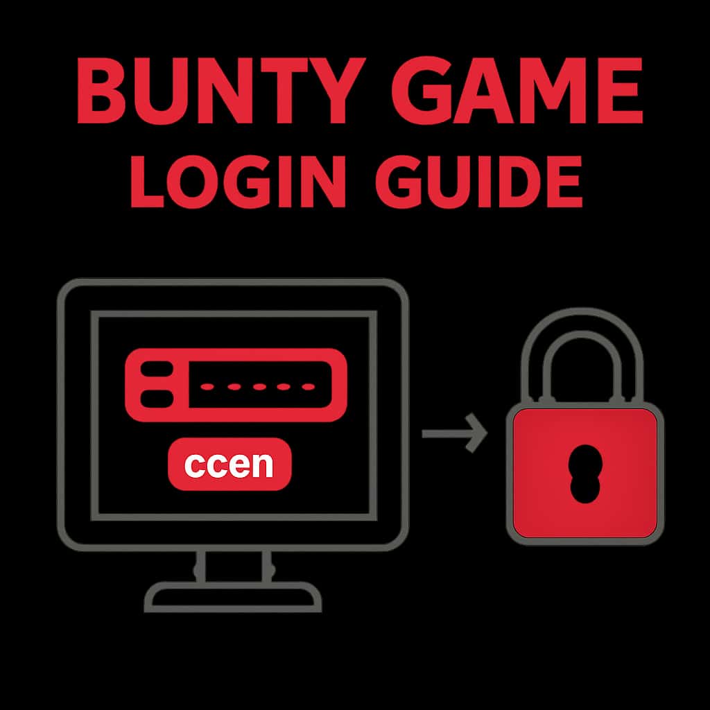 An educational diagram explaining Bunty Game login procedures.