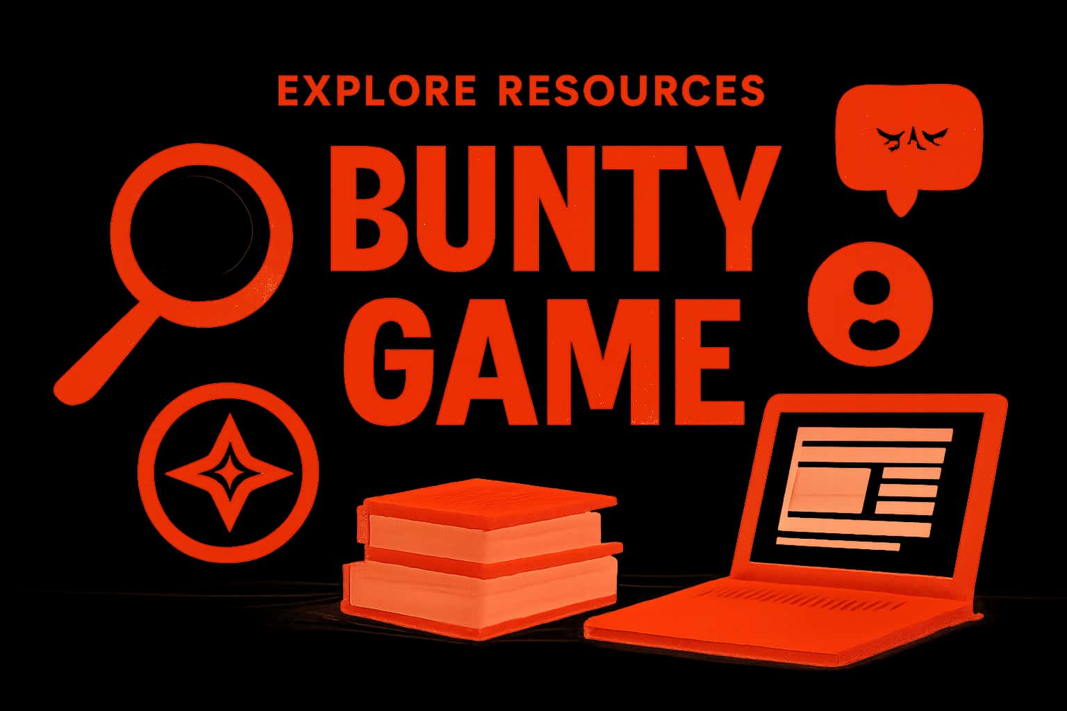 An informative scene depicting Bunty Game resources with #ff0000 accents.