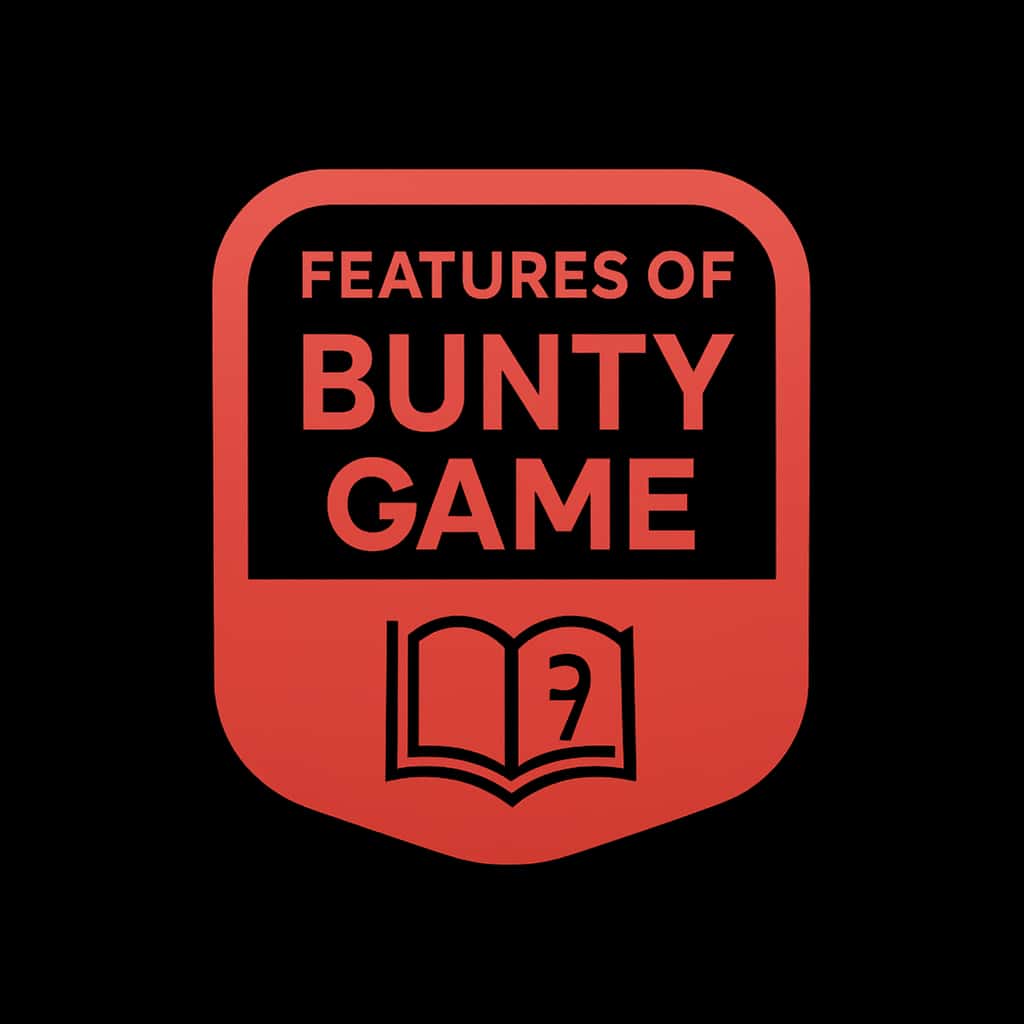A badge design illustrating the features of Bunty Game.