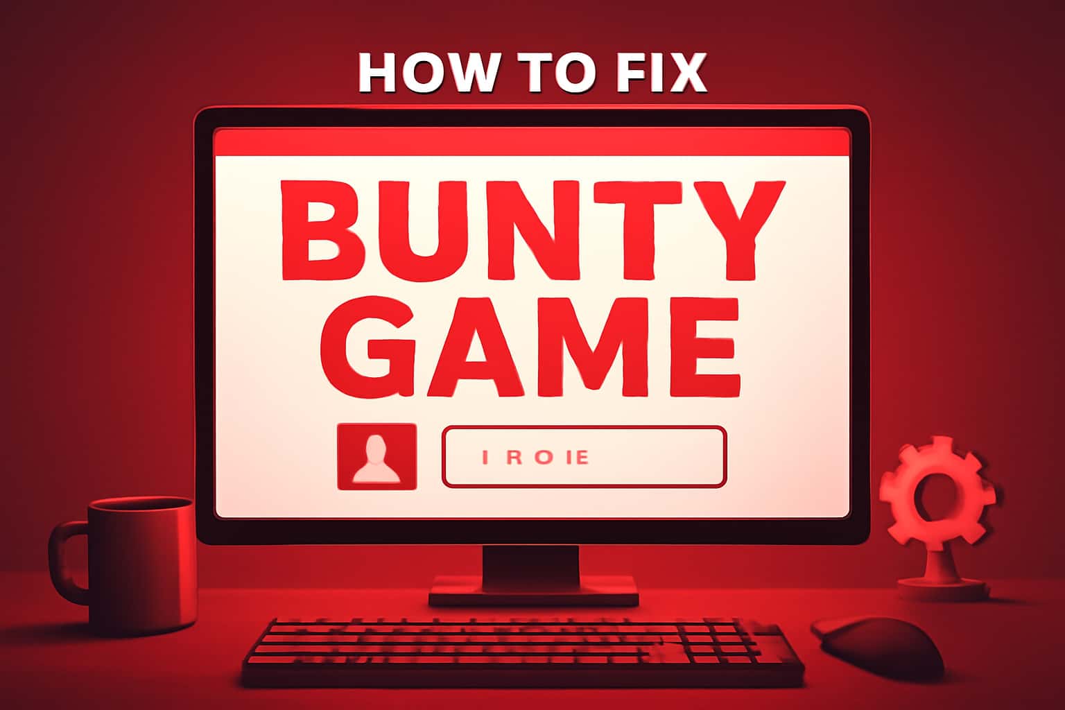 An informative scene depicting troubleshooting steps for Bunty Game login issues.