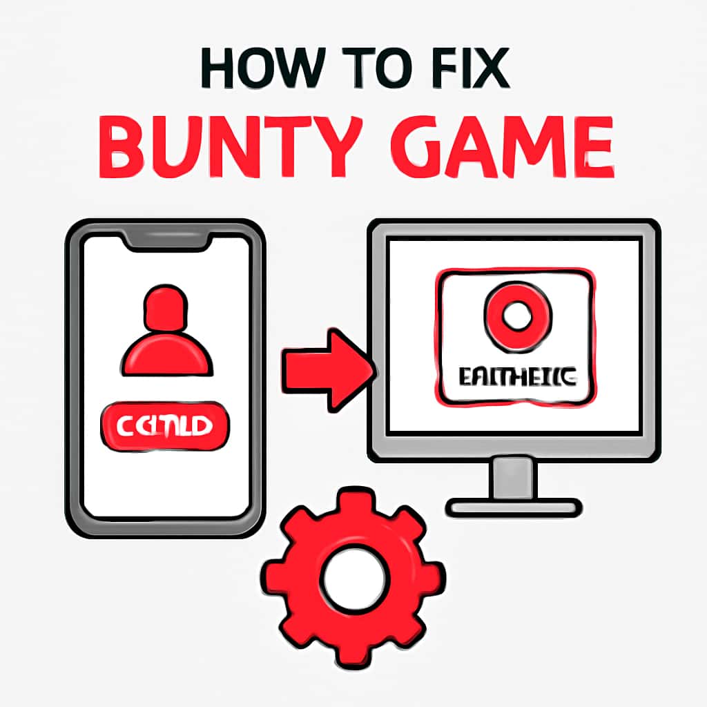 A diagram illustrating steps to resolve login problems in Bunty Game.