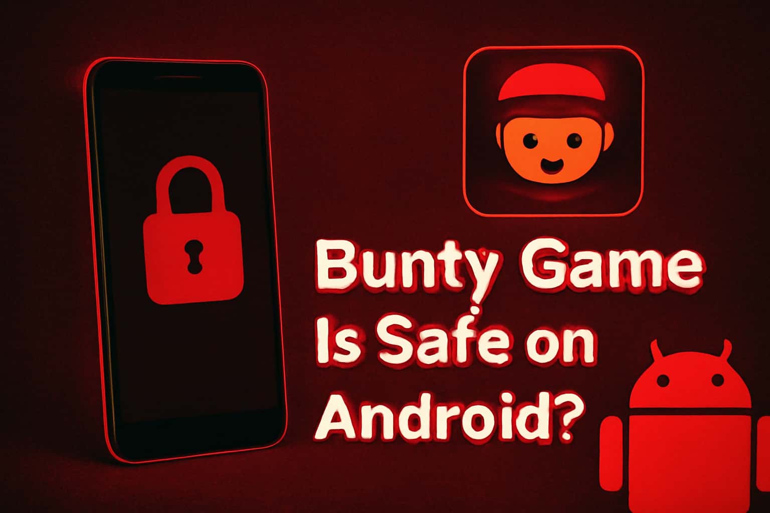 Image illustrating the safety aspects of Bunty Game on Android devices.