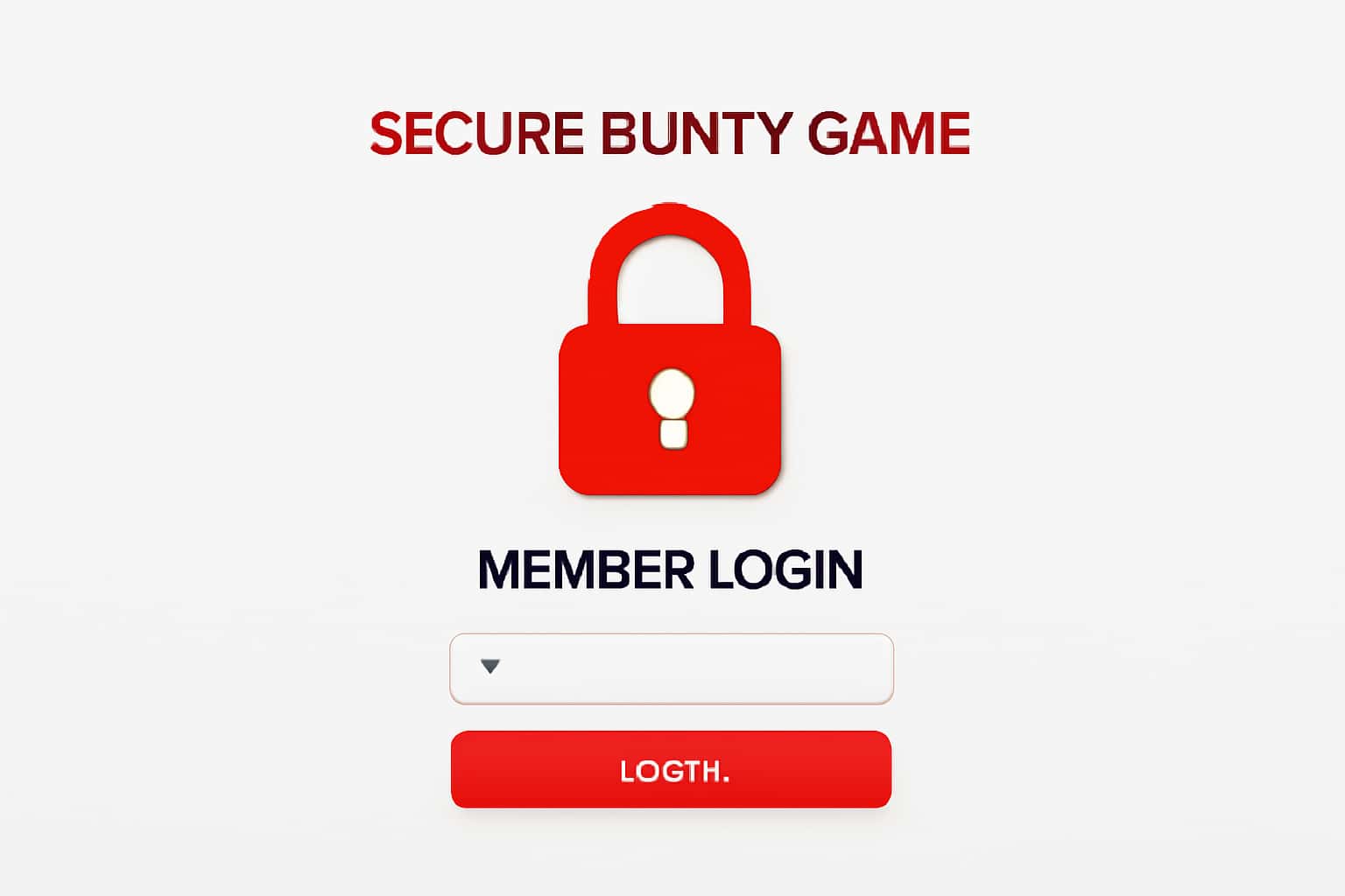 Secure Bunty Game Member Login Interface