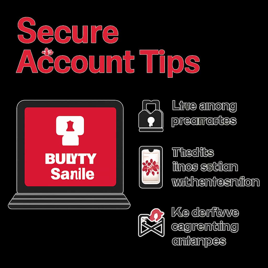 An illustration explaining tips for securing a Bunty Game account.